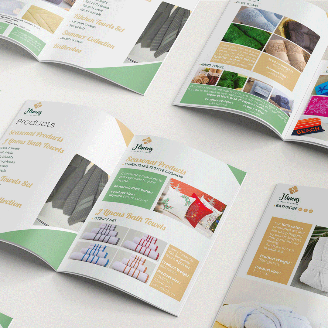 J linens Magazine Design - The Marketing House